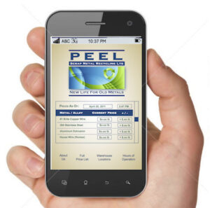 Keep current on prices metal prices with the Peel Scrap Metal Recycling App